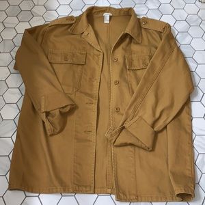 Brown button down jacket